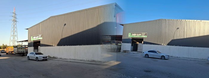 Emin Kapı Osmaniye fabrika binası — üretim ve yönetim binası dış görünümü
