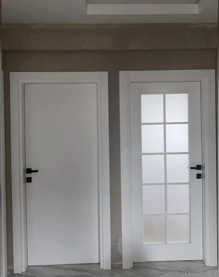 Camlı ve camsız daire kapısı