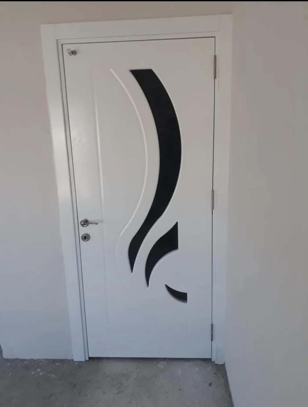 Lüks camlı iç kapısı beyaz
