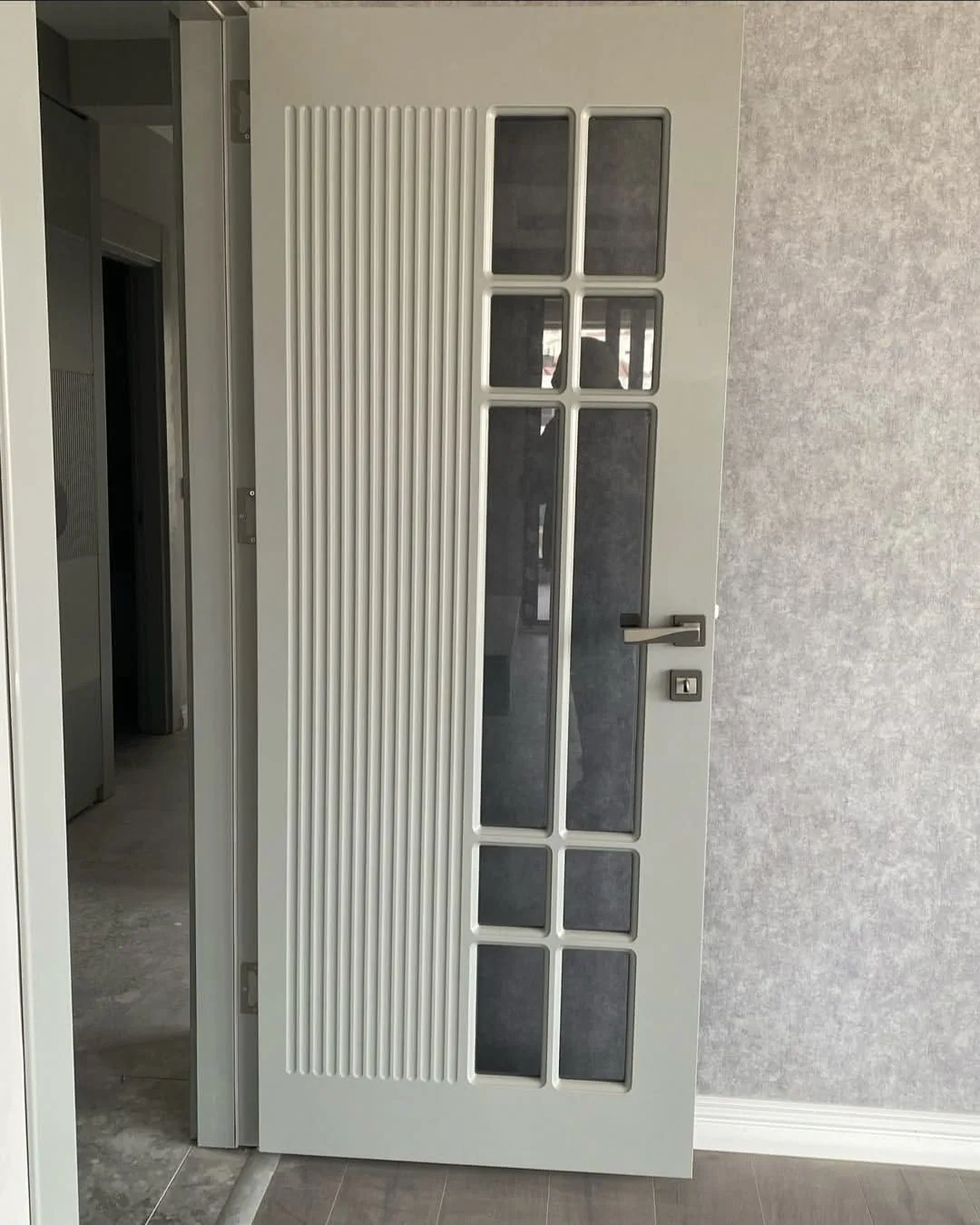 PVC membran camlı mutfak kapısı modeli