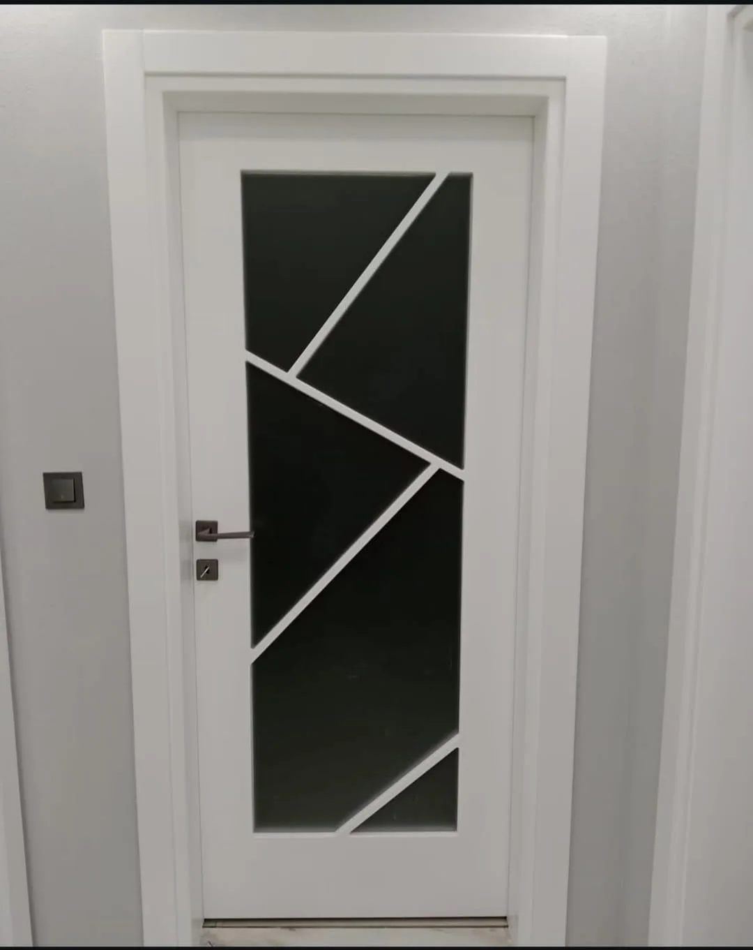 Siyah camlı daire kapısı